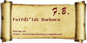 Felföldi Barbara névjegykártya